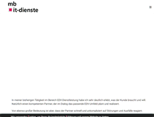 Tablet Screenshot of mb-it-dienste.de